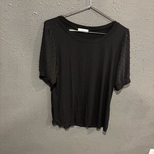 Beacon Apparel Chic Black Short Sleeve Women's Top